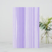 Waterverf Hibiscus Striped Coordinating Briefpapier (Staand voorkant)