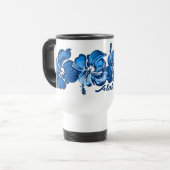 Waterverf Hibiscus Travel Mug Reisbeker (Voorkant links)