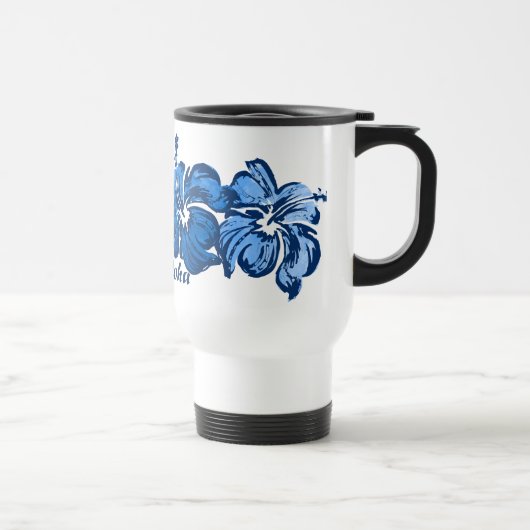 Waterverf Hibiscus Travel Mug Reisbeker (Rechts)