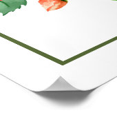 Waterverf Hibiscus Tropical Flowers Poster (Hoek)