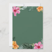 Waterverf Hibiscus Tropisch Afstuderen Kaart (Achterkant)