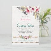 Waterverf Hibiscus Tropisch Soiree Vrijgezellenfee Kaart (Staand voorkant)