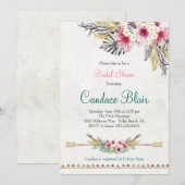 Waterverf Hibiscus Tropisch Soiree Vrijgezellenfee Kaart (Voorkant / Achterkant)