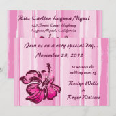 Waterverf Hibiscus Uitnodiging (Voorkant / Achterkant)