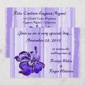 Waterverf Hibiscus Uitnodiging (Voorkant / Achterkant)