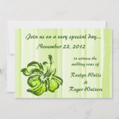 Waterverf Hibiscus Uitnodiging (Voorkant)