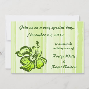 Waterverf Hibiscus Uitnodiging