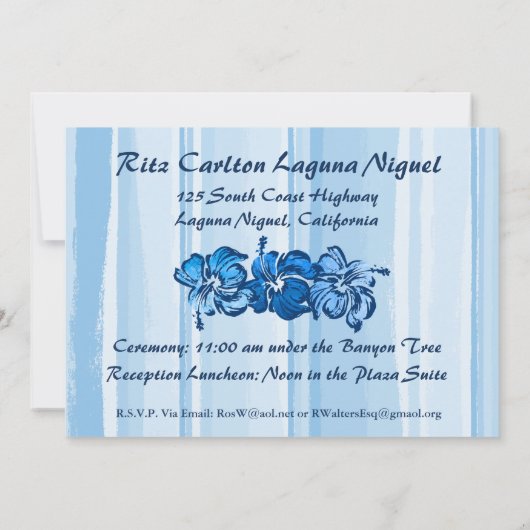 Waterverf Hibiscus Uitnodiging (Achterkant)