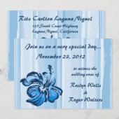 Waterverf Hibiscus Uitnodiging (Voorkant / Achterkant)