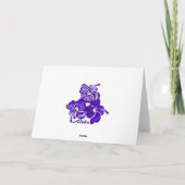 Waterverf Hibiscus Wenskaart Kaart (Achterkant)