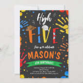 Waterverf High Five Verjaardag Kaart (Voorkant)