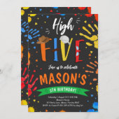 Waterverf High Five Verjaardag Kaart (Voorkant / Achterkant)