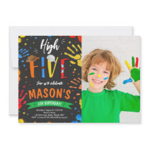 Waterverf High Five verjaardagsfoto