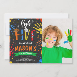 Waterverf High Five verjaardagsfoto Kaart