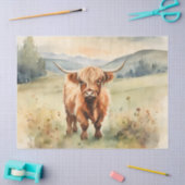  Waterverf Highland Koe Tissuepapier (Craft)