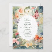 Waterverf Hij geeft me vlinders Vrijgezellenfeest Kaart (Voorkant)