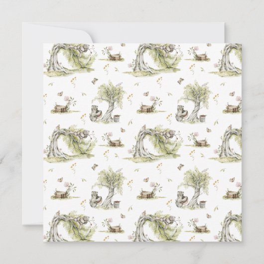 Waterverf Hij of zij Beer Gendergelijkheid onthull Kaart (Achterkant)