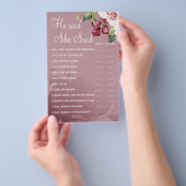 Waterverf Hij zei dat ze een douchespelkaart zei Flyer (Hand)