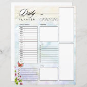 Waterverf Hills and Wildflower Daily Planner (Voorkant / Achterkant)