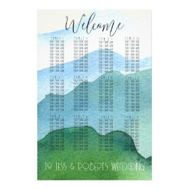 Waterverf Hills BBQ Trouwstoel Grafiek Print Foto Afdruk