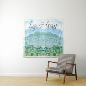 Waterverf Hills BBQ Wedding Achtergrond Wandkleed (In situ)