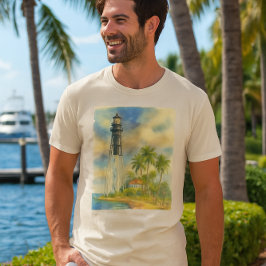 Waterverf Hillsboro Inlet Lighthouse T-shirt