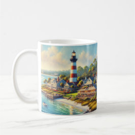 Waterverf Hilton Head Island-vuurtoren  Koffiemok