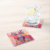 Waterverf Hipster Herten Onderzetter (Insitu)