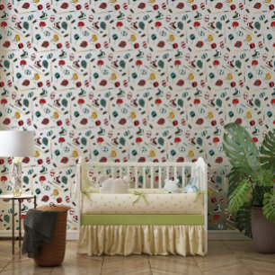 Waterverf Hockey Kinder kamer wallpaper Behang