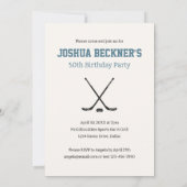 Waterverf hockeyer sportfan verjaardag kaart (Achterkant)