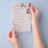 Waterverf Hoe goed ken je de bride game card Flyer (Hand)