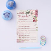 Waterverf Hoe goed ken je de bride game card Flyer (Enkel)