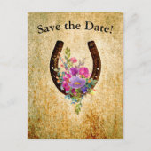 Waterverf hoefijzer gepersonaliseerd Save the Date Feestdagenkaart (Voorkant)