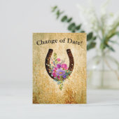 Waterverf hoefijzer gepersonaliseerde wijziging va feestdagenkaart (Staand voorkant)