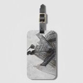 Waterverf Hoekteken Broadway Bagagelabel (Voorkant (verticaal))