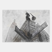 Waterverf Hoekteken Broadway Inpakpapier Vel (Voorkant 3)