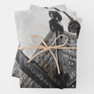 Waterverf Hoekteken Broadway Inpakpapier Vel