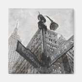 Waterverf Hoekteken Broadway Magneet (Voorkant)