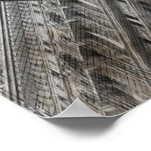 Waterverf Hoekteken Broadway Poster (Hoek)