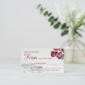 Waterverf Hoeveel kussen Vrijgezellenfeest kaartsp Plaatskaartje (Staand voorkant)