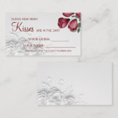 Waterverf Hoeveel kussen Vrijgezellenfeest kaartsp Plaatskaartje (Voorkant / Achterkant)