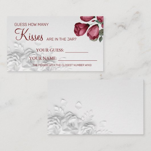 Waterverf Hoeveel kussen Vrijgezellenfeest kaartsp Plaatskaartje (Voorkant / Achterkant)