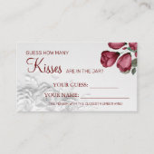 Waterverf Hoeveel kussen Vrijgezellenfeest kaartsp Plaatskaartje (Voorkant)