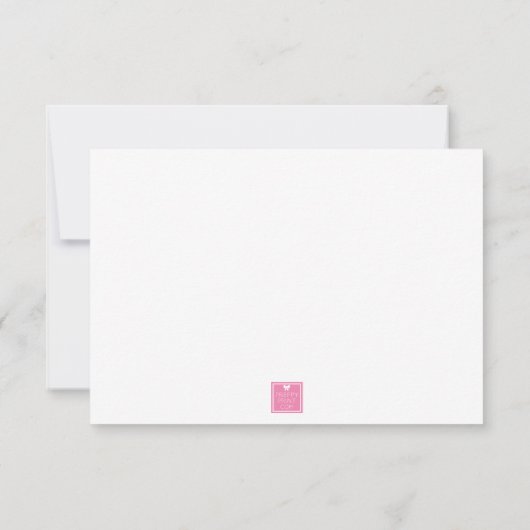 Waterverf Hoge hak Designer schoen gepersonaliseer Bedankkaart (Achterkant)