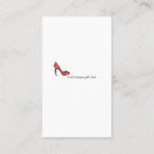 Waterverf hoge hiel Stiletto Visitekaartje (Achterkant)