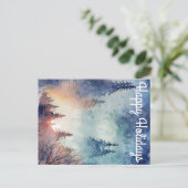 Waterverf Holiday Briefkaart (Staand voorkant)