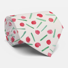 Waterverf Holiday Candy Cane Waterverf Stropdas
