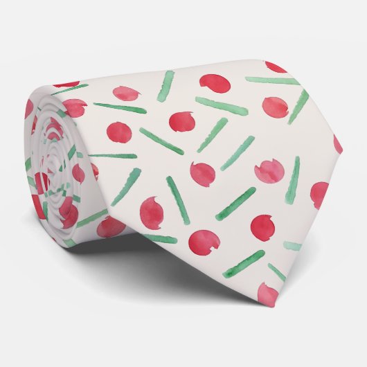 Waterverf Holiday Candy Cane Waterverf Stropdas (Opgerold)