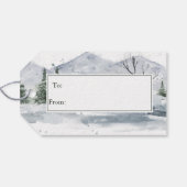 Waterverf Holiday Gnome Cadeaulabel (Achterkant Horizontaal)