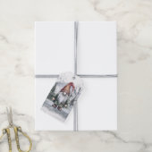 Waterverf Holiday Gnome Cadeaulabel (Met Touw)